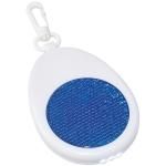 Blue Oval Light Up Reflector W/ White Clip & Blue LED