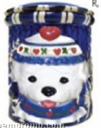 Holiday Pooch Jumbo Ceramic Cookie Keeper Jar (Custom Lid)