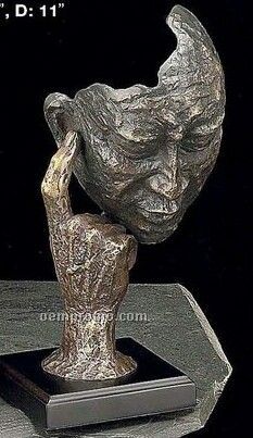 Thinking Man Sculpture In Bronze