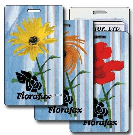 Luggage Tag 3d Lenticular Yellow Flower Twist Stock Image (Blank Product)