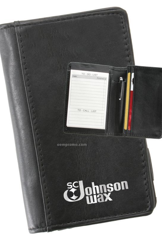 Quest 3-in-1 Leather Pocket Organizer Note Pad