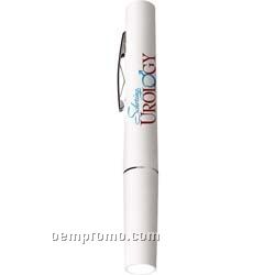 White Barrel Pen Light W/ White LED
