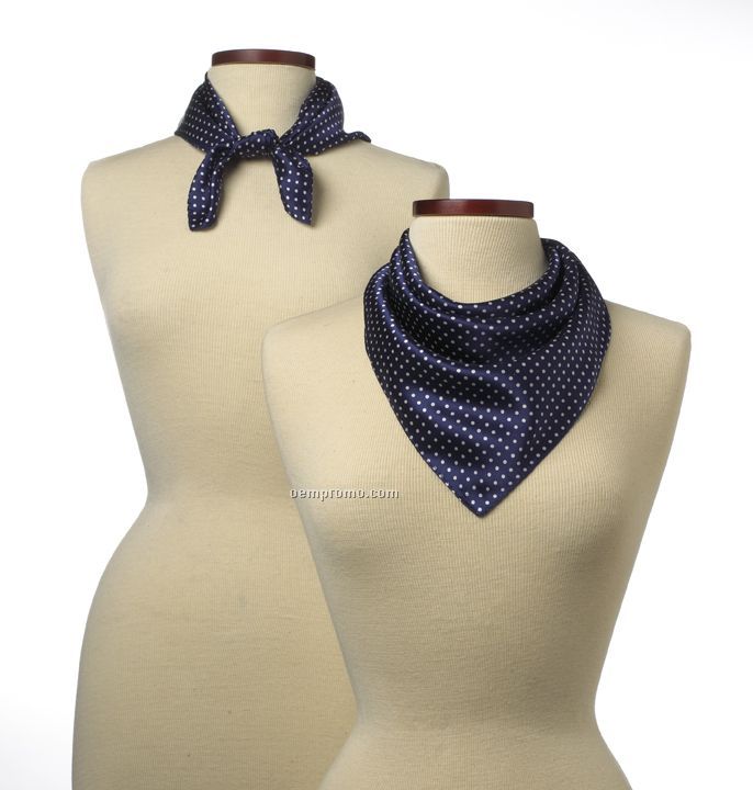 Wolfmark Newport Polyester Scarf - Navy Blue (21"X21")