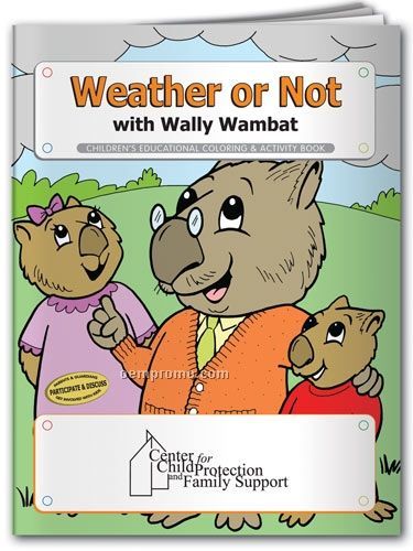 Action Pack Color Book W/Crayons & Sleeve- Weather Or Not With Wally Wambat