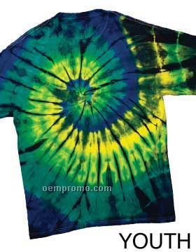 Youth Multi Color Center Swirl T-shirts (Xs-l)