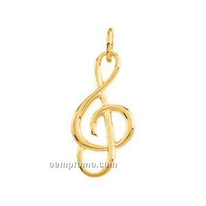 14ky 20x10 Musical Note Pendant