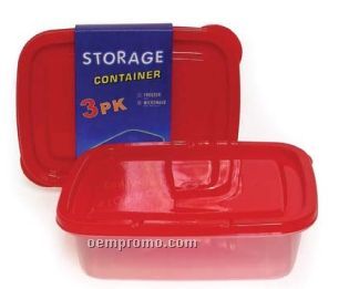 Rectangular 3-pack Storage Containers