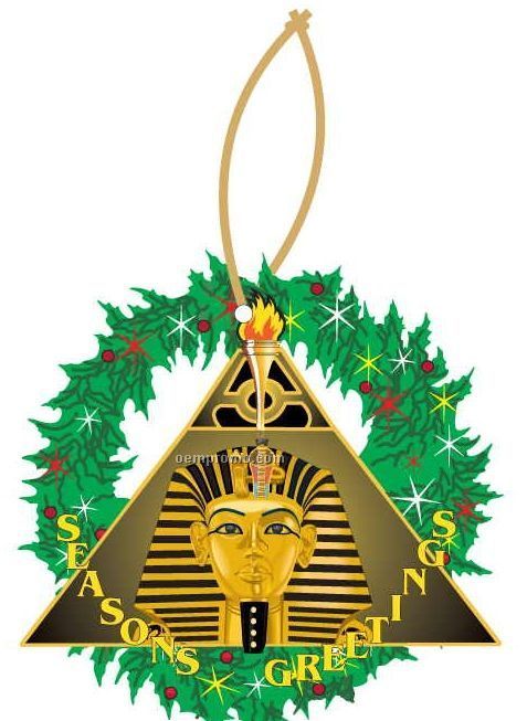 Alpha Phi Alpha Fraternity Pyramid Wreath Ornament / Mirror Back(4 Sq. In.)
