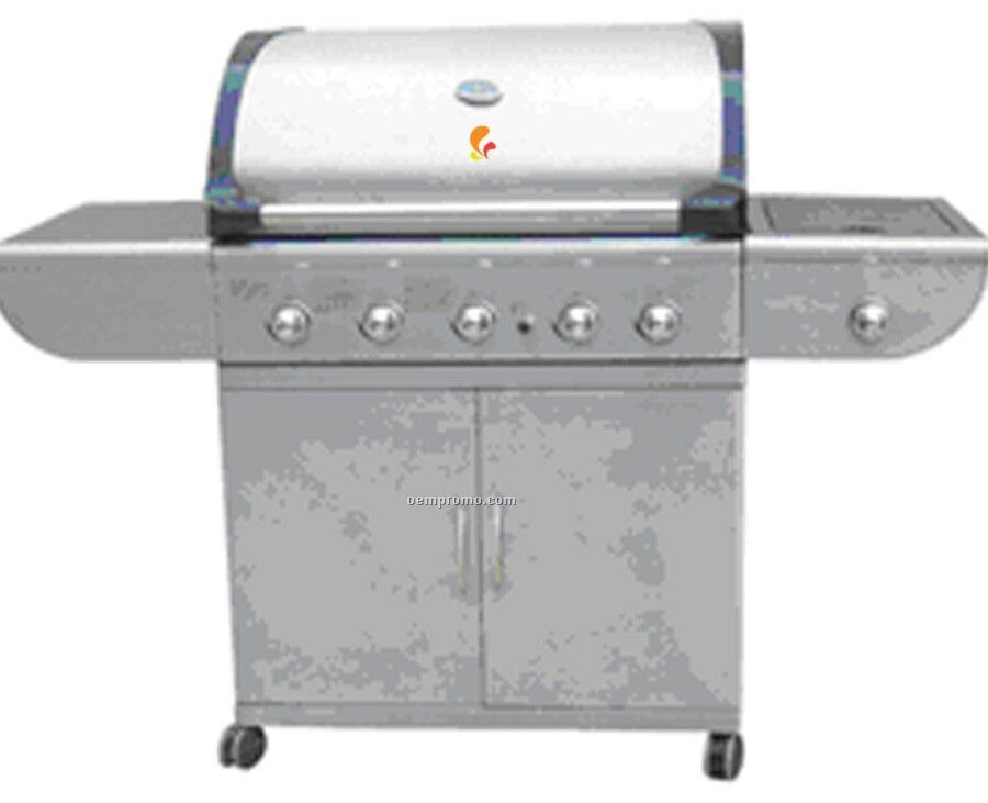 Stainless Steel Bbq Grill W/Accent Colors