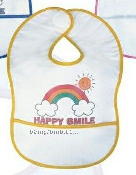 Terry Cotton Baby Bib W/ Front Pocket & Lining