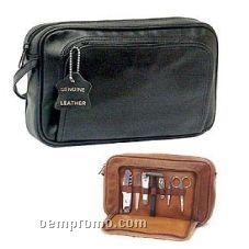 Toiletry Leather Case W/ Included Essentials