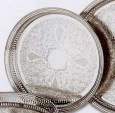 13" Round Silverplated Gallery Tray