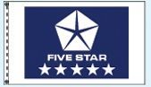 Individual Flag On Replacement Staff - For Cluster Set (Five Star)