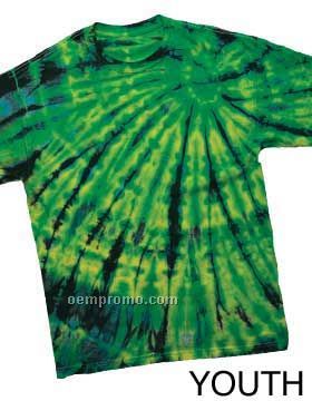 Youth Multi Color Left Shoulder Flares Reactive Dyed T-shirts (Xs-l)