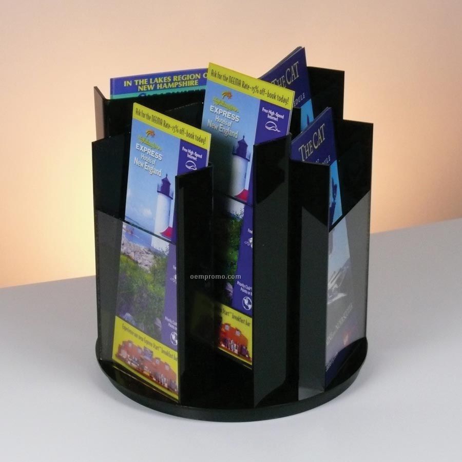 6-pocket Rotating Acrylic Brochure Holder - Countertop