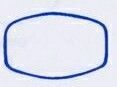 Die Cut Blunt Oval Blank Patch Merrowed (2-3/4"X4-1/4")