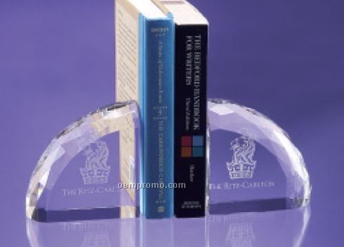 Crystal Faceted Book Ends