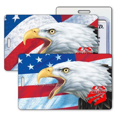 Luggage Tag With 3d Lenticular Image Of American Patriotism (Custom)