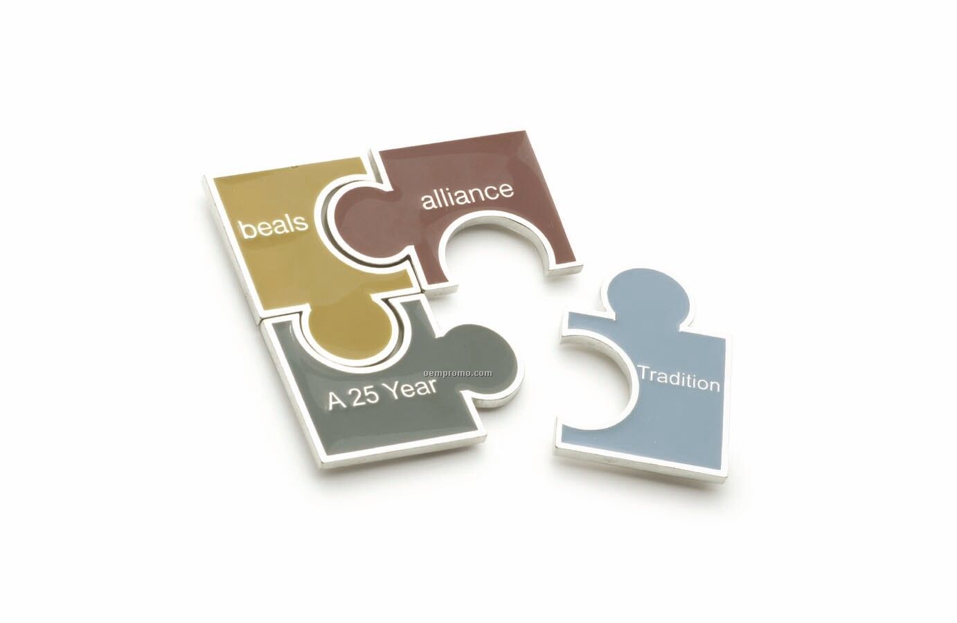 Pieces Puzzle Paperweight W/ Pewter Finish