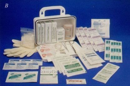 10 Person First Aid Kit In A 10 Unit Plastic Case