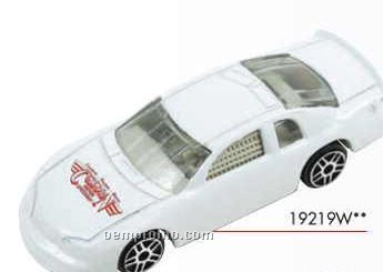 3"X1-1/4"X3/4" White Nascar Die Cast Car