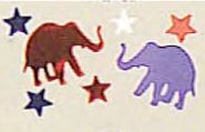 Gop Camp Elephant Confetti (2")