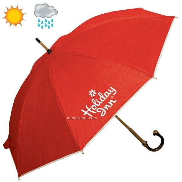 Non-woven Executive Umbrella W/ Bamboo Shaft (24"X48") (Printed)