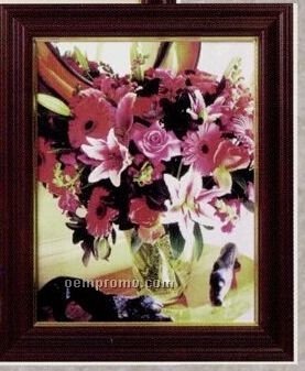 Queen Ann Cherry Gold Inlay Frame - Matted (8-1/2
