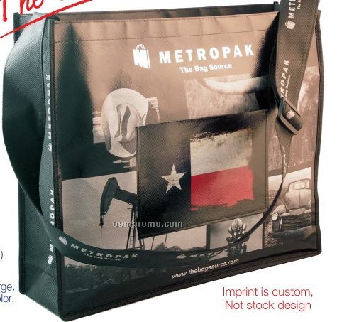 The Texas Tote Bag W/ Adjustable Strap - Gravure Photo (18"X5"X15")