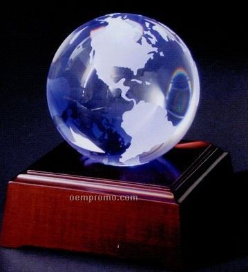 3-1/8" Globe On LED Lighting Base(Mahogany Base)