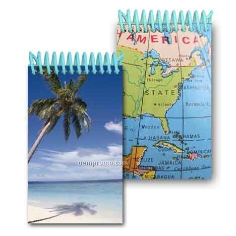 3d Lenticular Mini Notebook Stock/Palm Tree On Beach (Blanks)