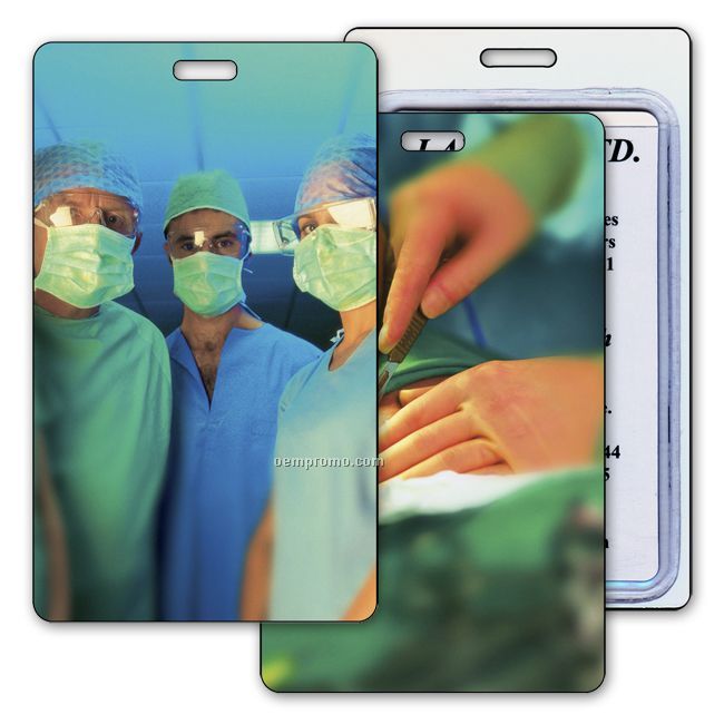 Luggage Tag With 3d Flip Lenticular Image Of An Operating Room (Blanks)