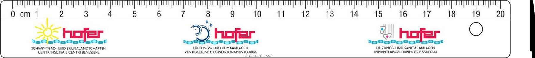 Plastic Profile Ruler (8'')