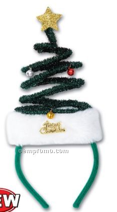 Springy Christmas Tree Headband
