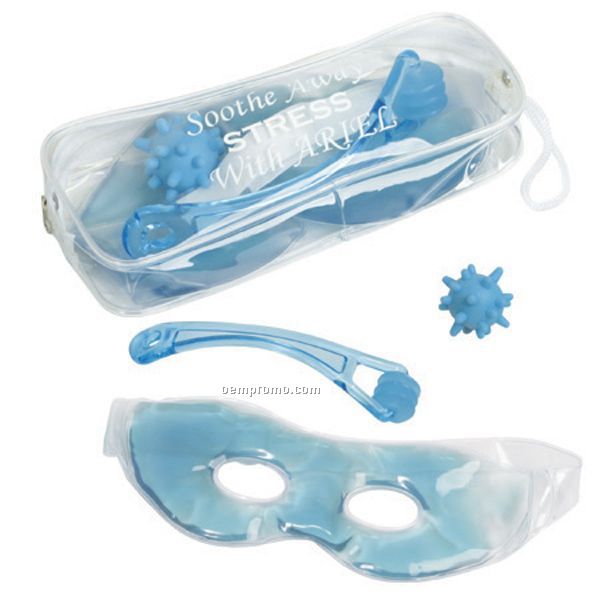 Total Comfort Spa Kit W/ Massager & Eye Mask