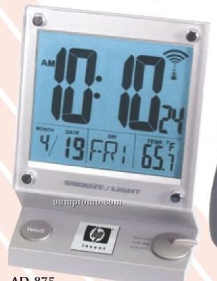 Touch Screen Jumbo Lcd Radio-controlled Alarm Clock With Thermometer