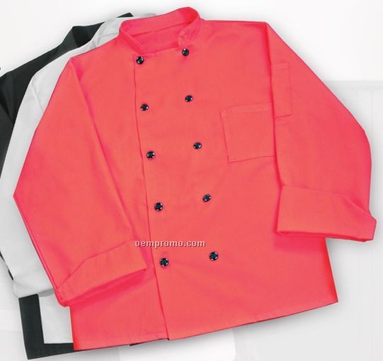 Long Sleeve Classic Chef Coat - Black Or Red