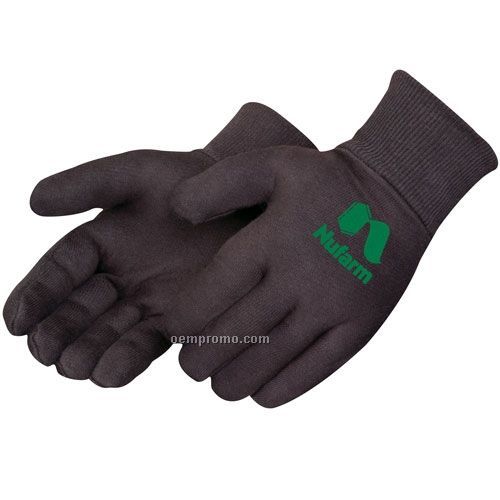 Men's & Ladies' Reversible Brown Jersey Gloves