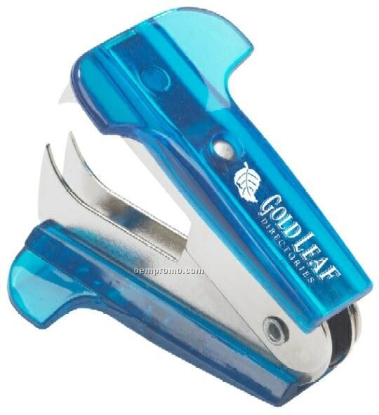Translucent Blueberry Blue Jaw Style Staple Remover - Standard