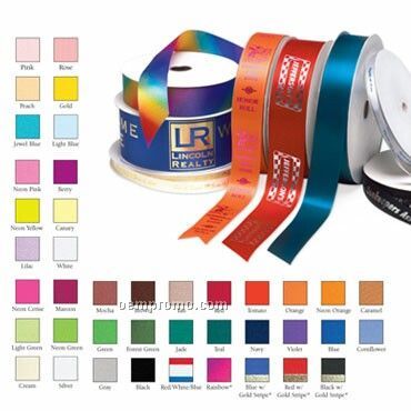 1 5/8" Custom Gift & Roll Ribbon 100 Yards - 1 Color Foil Stamp