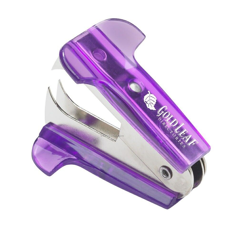 Translucent Grape Purple Jaw Style Staple Remover - Standard