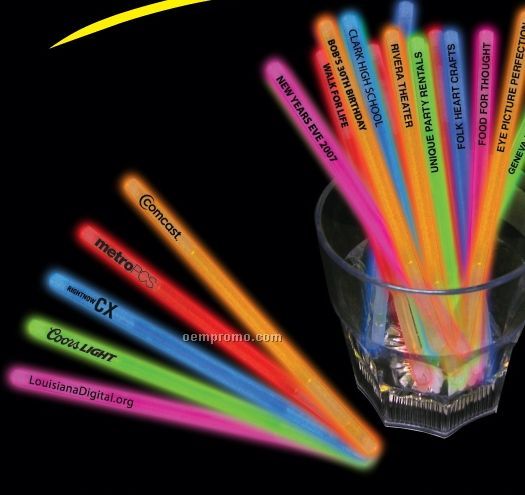 5" Single Color Glow Swizzle Stick