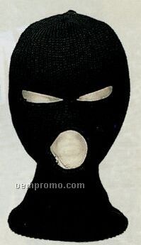 Black 3-hole Face Mask