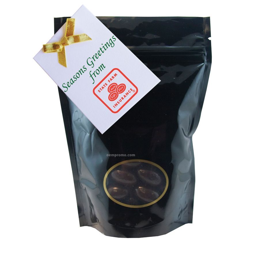 Black Window Bag With Chocolate Almonds