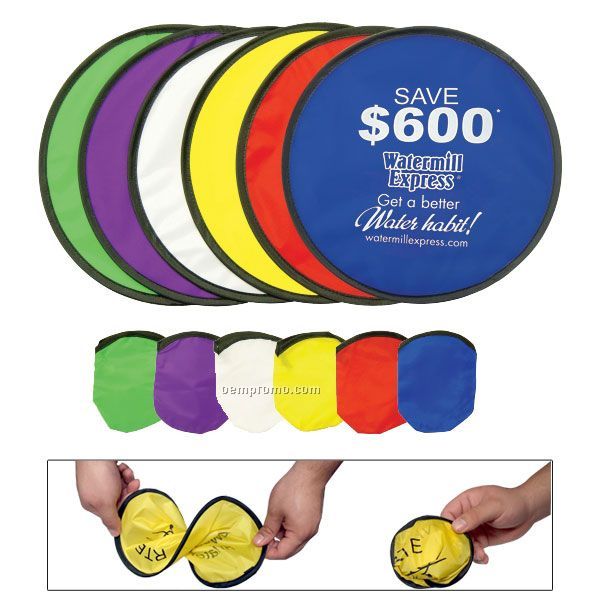 Nylon Flying Disc With Pouch - 10"