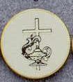 7/8" (Knowledge & Cross) Medallion Stock Kromafusion X-large Pin W/ Insert
