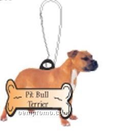 Pitbull Terrier Dog Zipper Pull