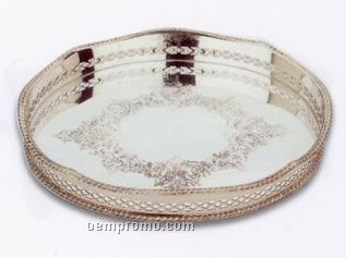 Silverplated Oval Gallery Tray