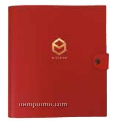 Snap Closure 3-ring Binder - Premium Or Recycled Leather (8.5