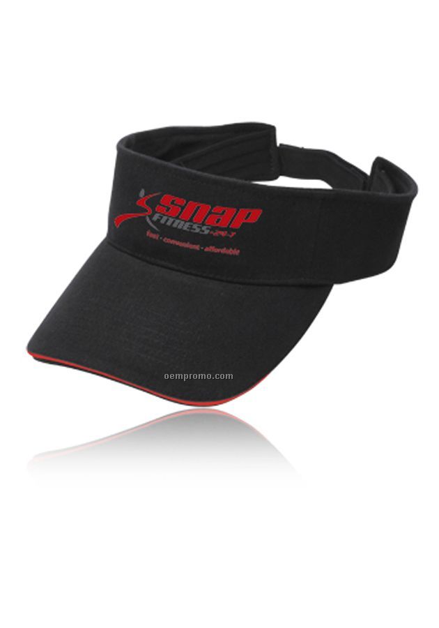 Brushed Cotton Sandwich Visor (Embroidery)